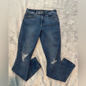 Express skinny high-rise jeans.